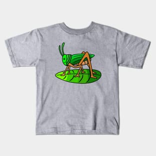 Cute cartoon grasshopper Kids T-Shirt